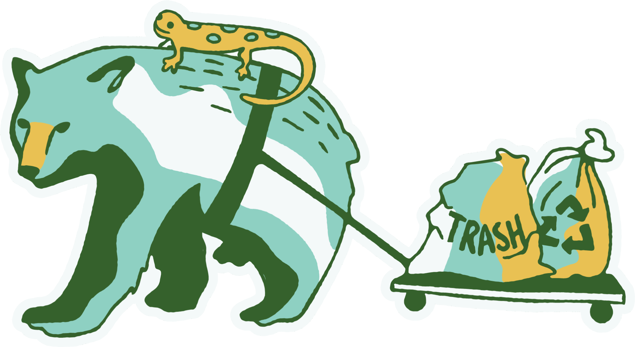 Bear Trash Illustration