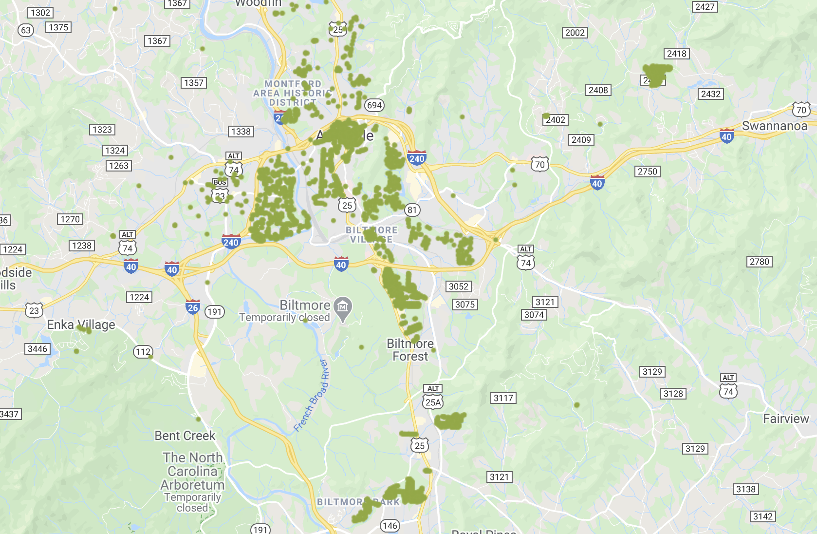 asheville map