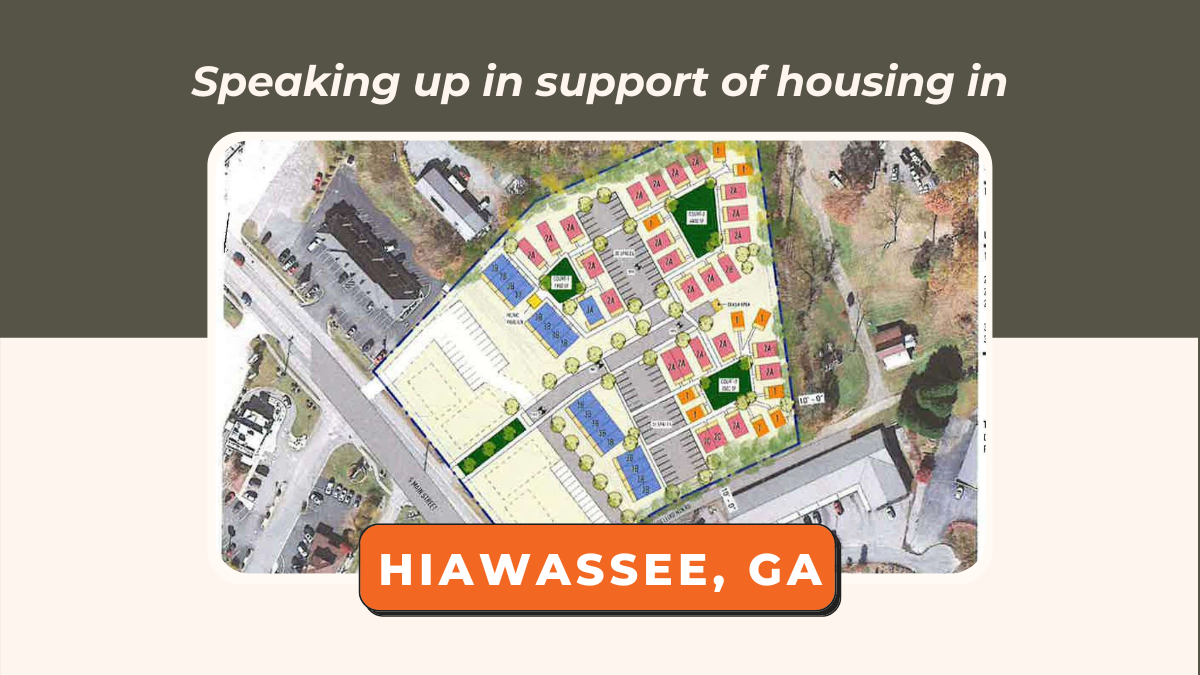 We Are Speaking Up in Support of Needed Housing in Hiawassee, GA