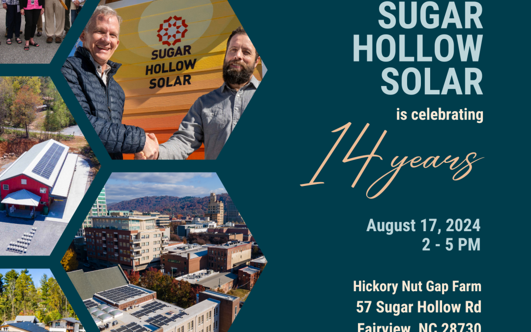 Sugar Hollow Sunlit Celebrations: Honoring 14 Years of Solar Excellence and a Year with MountainTrue near Asheville, NC