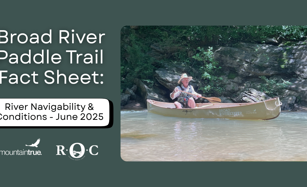 Broad River Paddle Trail Fact Sheet – River Conditions as of June ’25