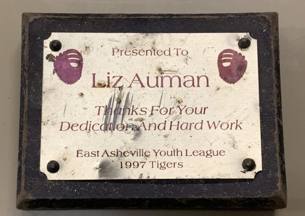 Liz Auman's plaque