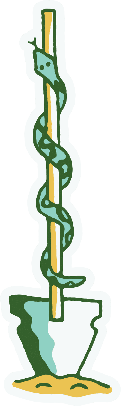 snake pole illustration