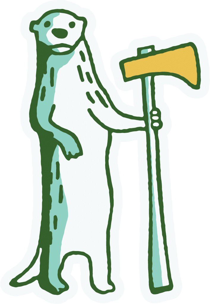Otter axe illustration