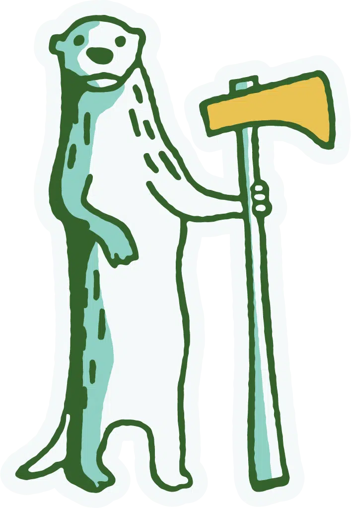 Otter axe illustration