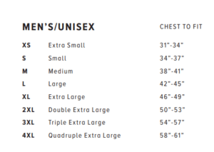 Bella + Canvas Sweatshirt Sizing Chart