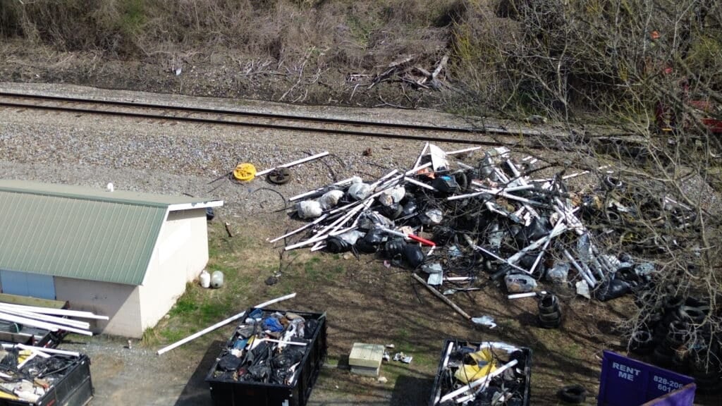 Giant pile of debris