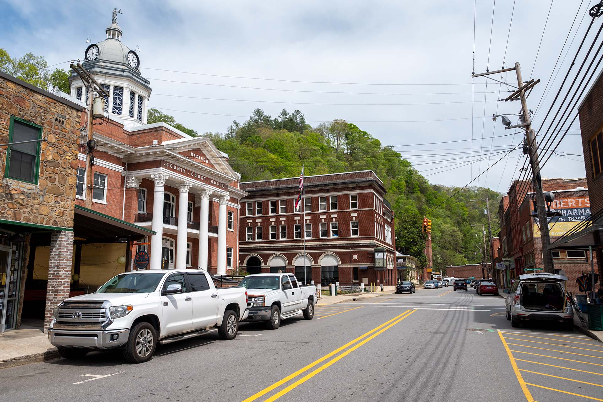 a view of downtown Marshall, NC