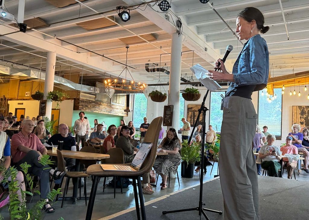 People gave public comment at our Asheville campaign event. 